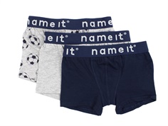 Name It grey melange football boxers (3-pack)